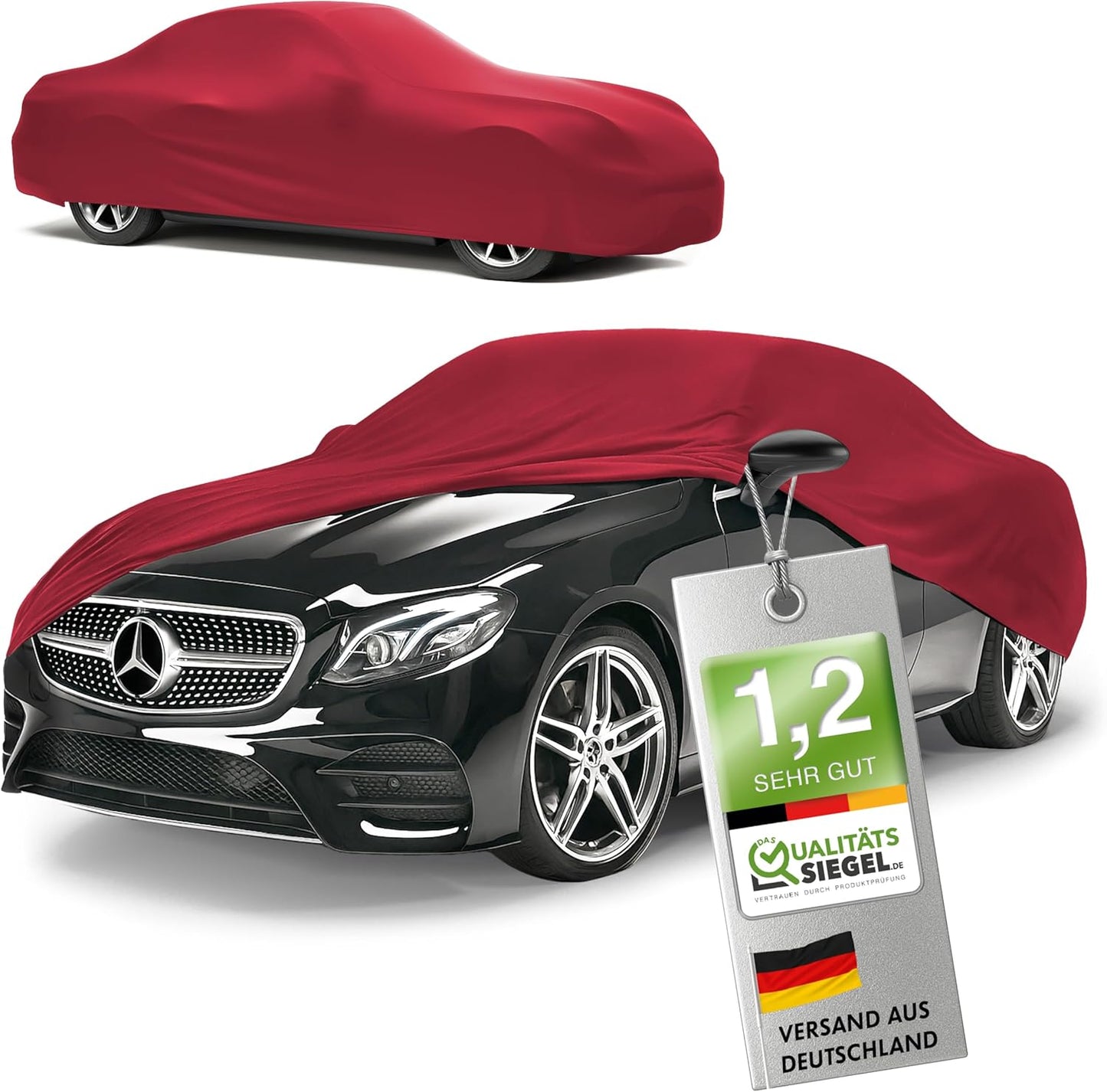 Indoor Stretch Plus XL, Rot Größe 3: PKW 483 - max. 534 cm Länge