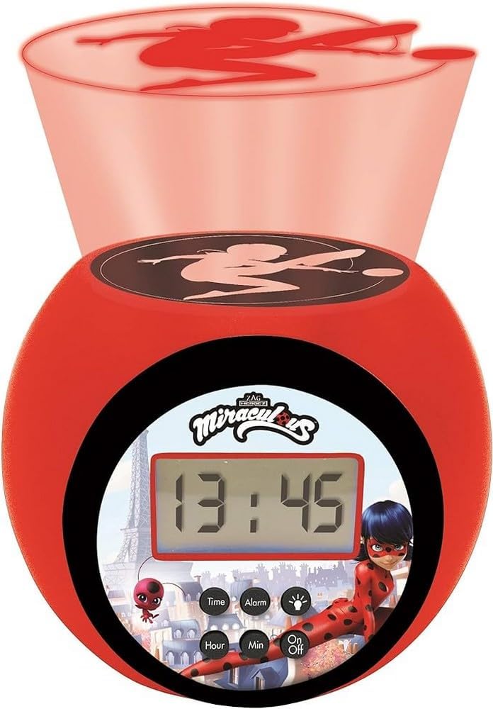 Miraculous Projektionswecker mit Nachtlicht und Timer, Miraculous
