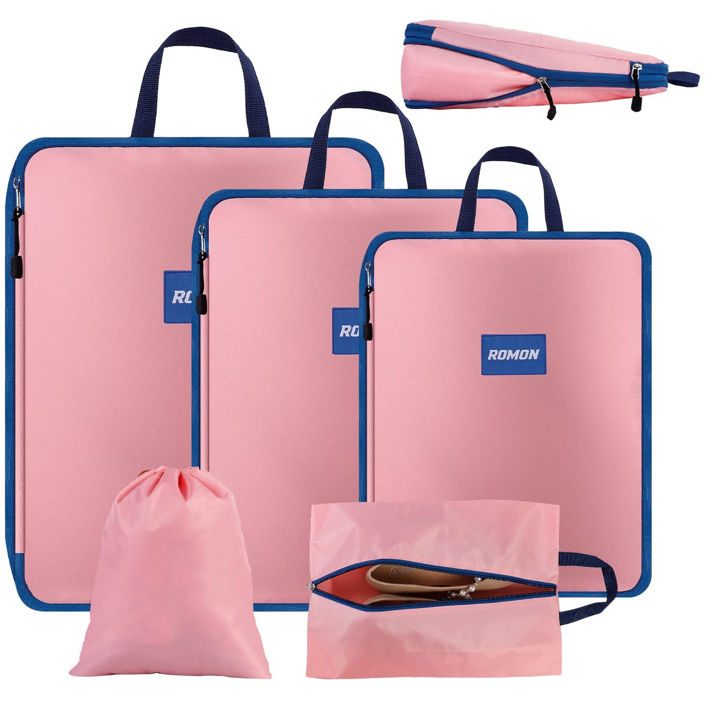 Koffer Organizer Kompressions-Set, Grande Rosa
