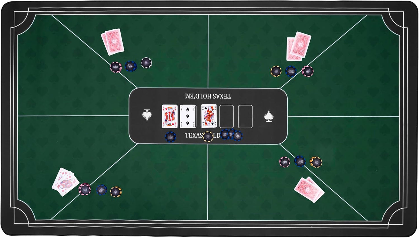 Rutschfeste Pokermatte, 320994, grün 140x80cm