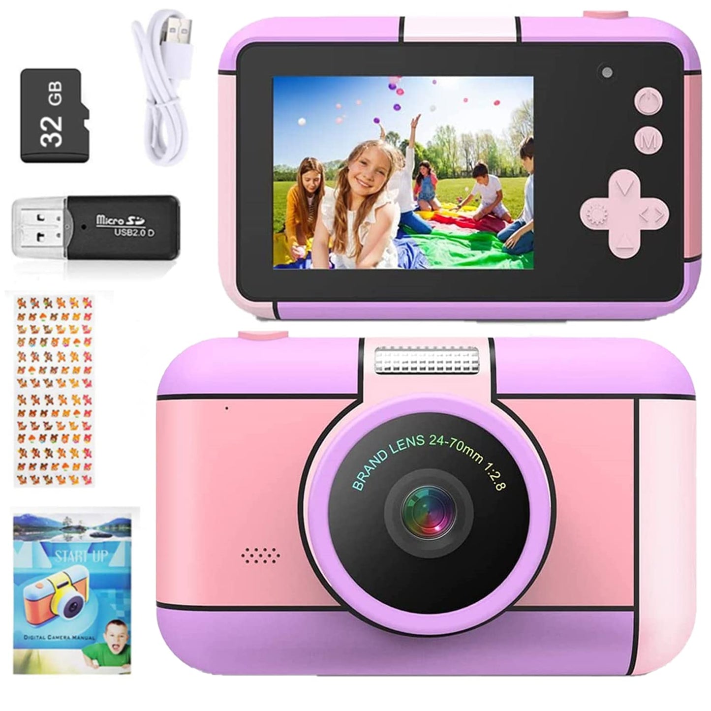 Kinder Digitalkamera 1080P, Violett