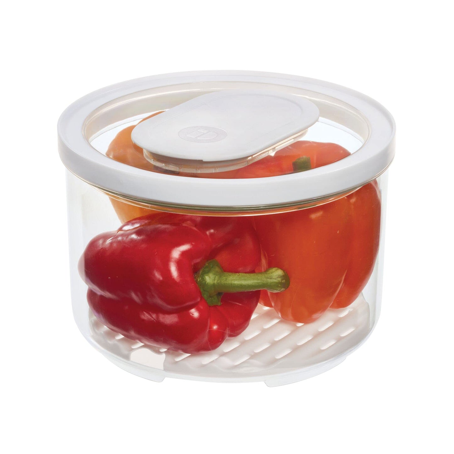 Vorratsbehälter mit Luftregulierung für Frische, 20.96/20.96/14.22 cm Transparent/Weiss