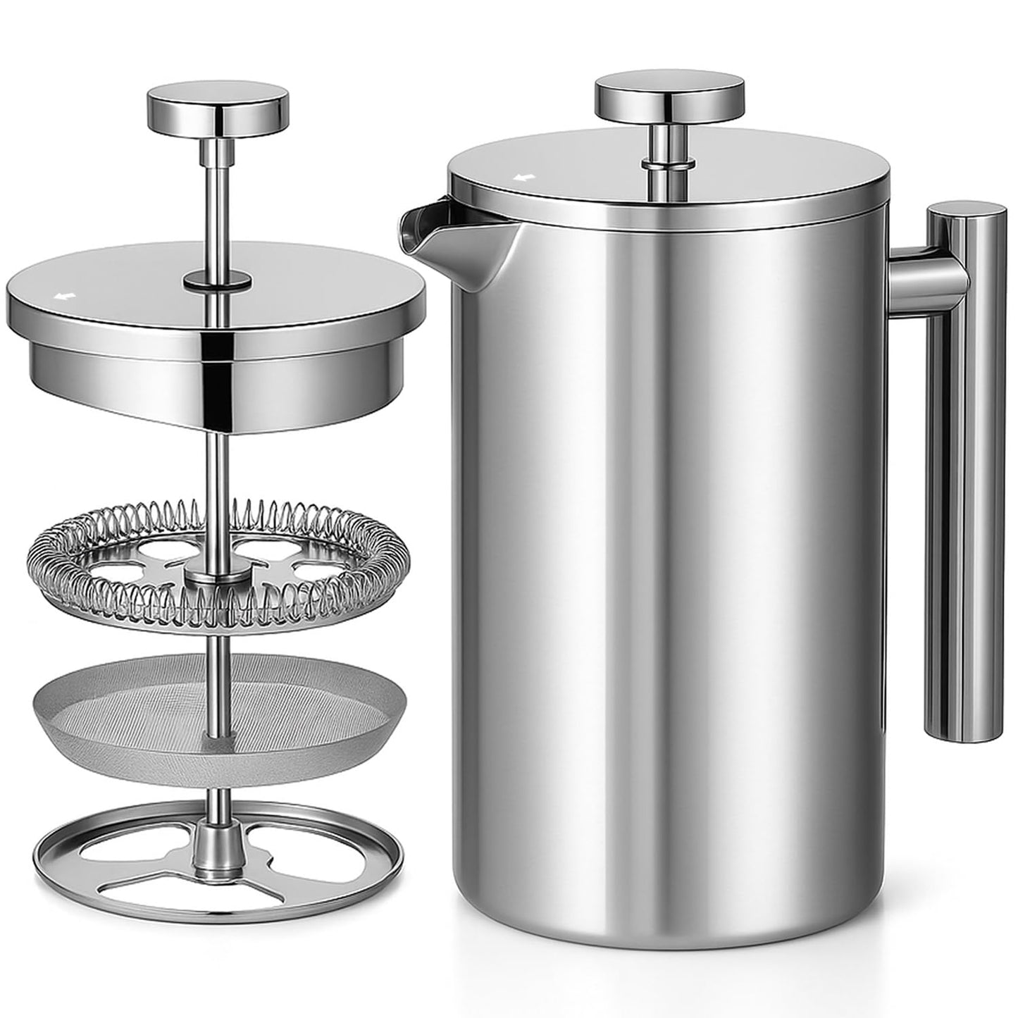 Edelstahl French Press 1L Kaffeemaschine