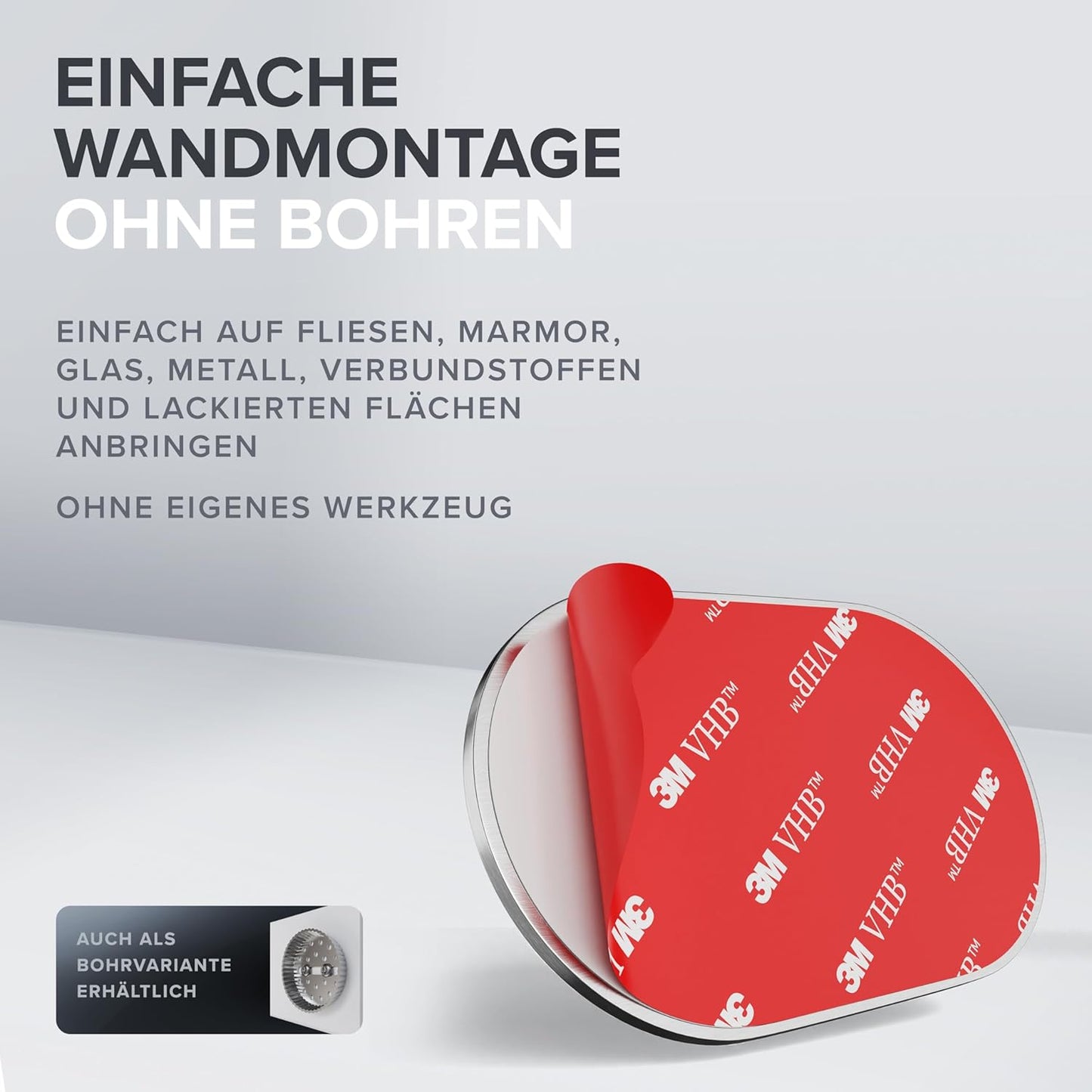 Feuchttücher-Aufbewahrungsbox, Silber Zum Kleben