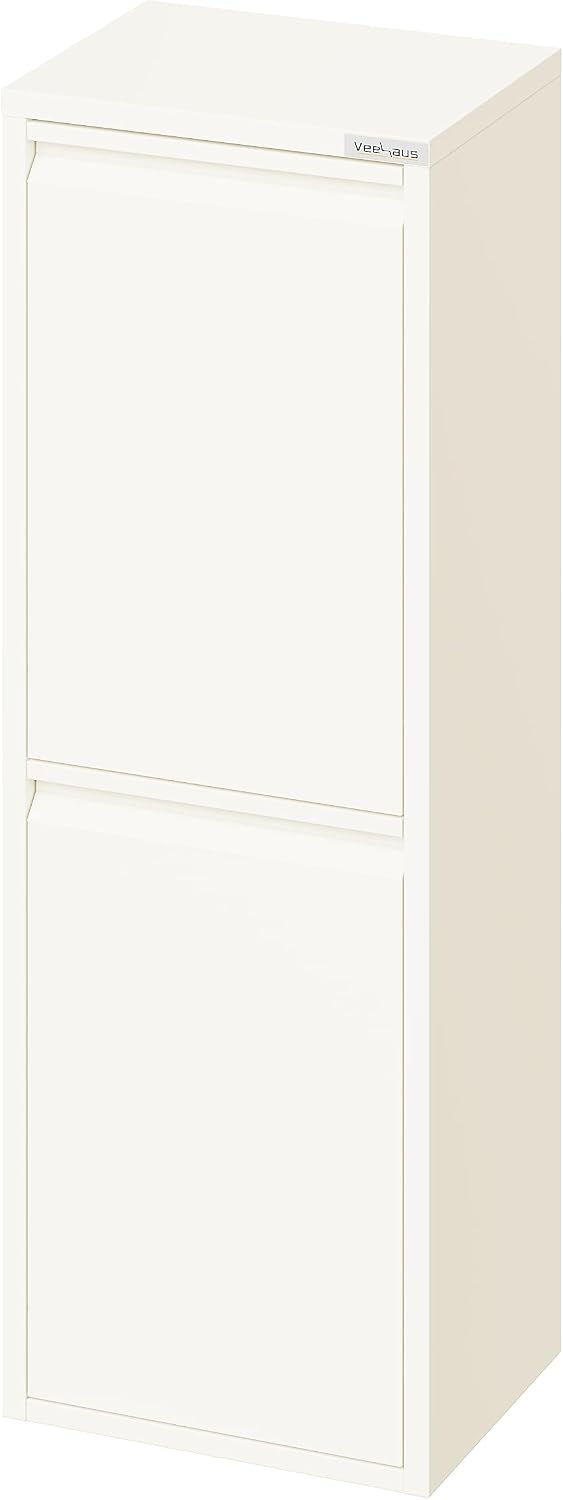 Küchen-Abfalleimer System, Creme Weiss 2 X 15 L
