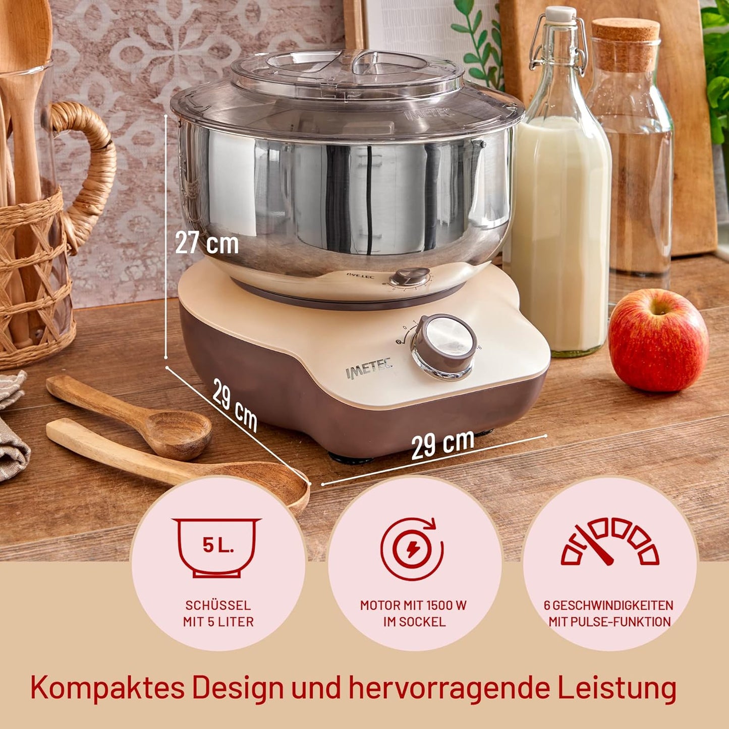 Cake Lover Knet- & Rührmaschine für Teig und Cremes
