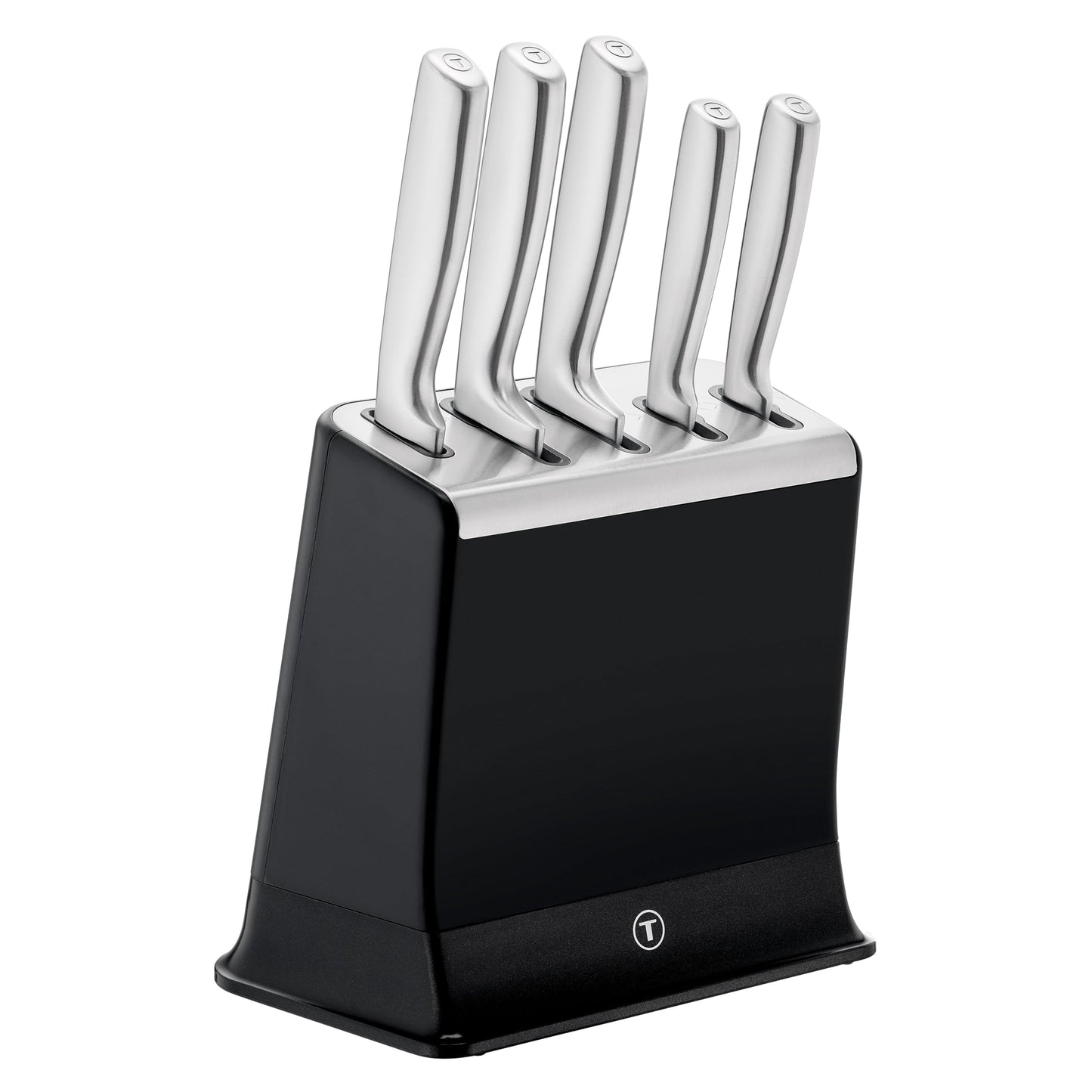 EverSharp Pro Messer-Set mit Schärfblock, 5-tlg. Messerblock Schwarz