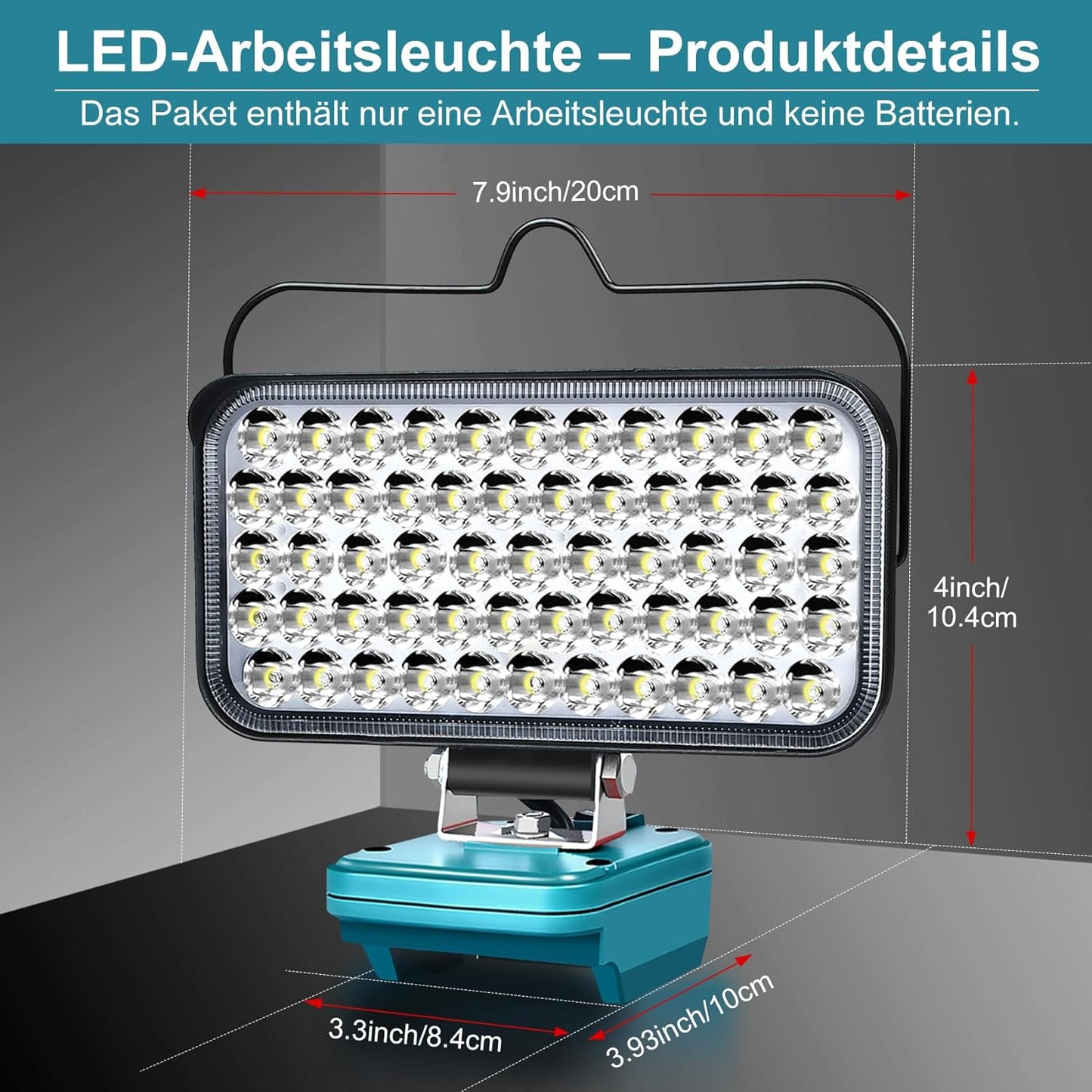 Baustellenlampe für 18V Makita, 176w für Makita