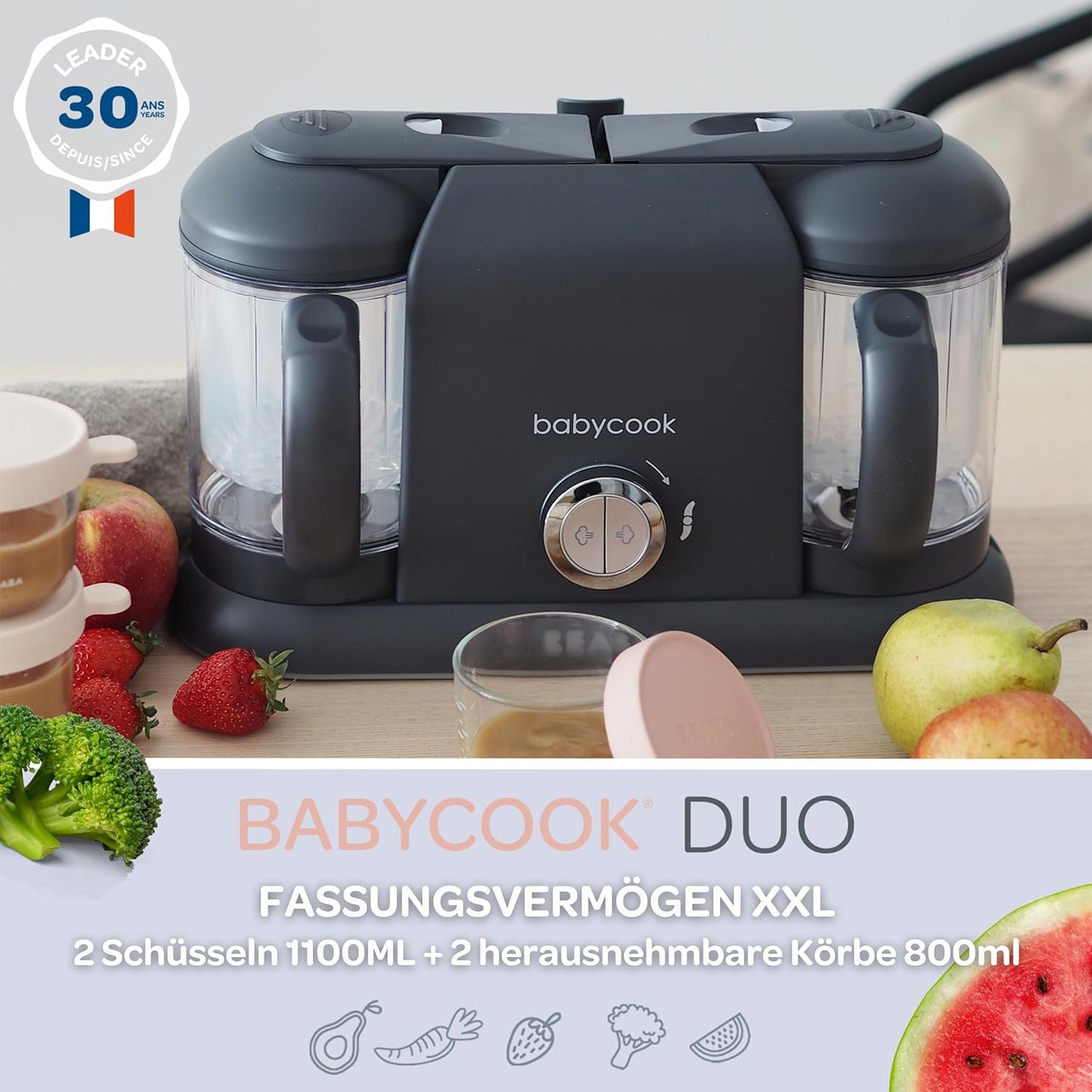 Babycook Duo, Dunkelgrau