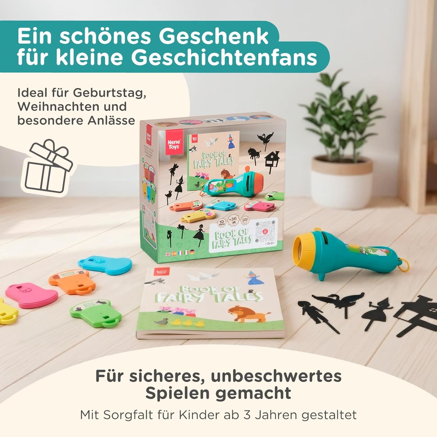 Interaktives Märchenbuch mit Projektor-Taschenlampe