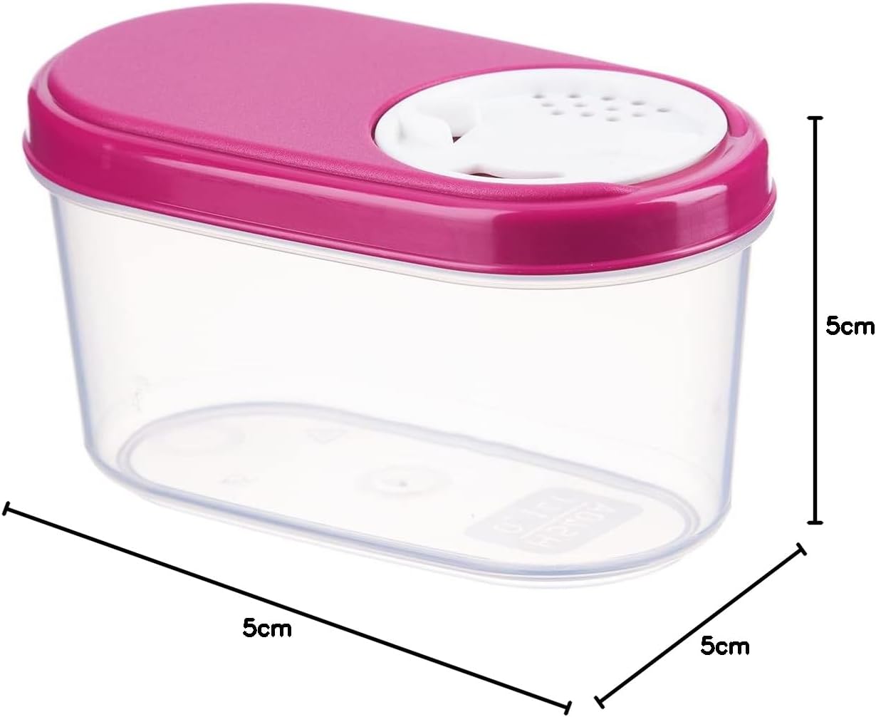 12er-Set Luftdichte Schüttdosen für Gewürze, 0,14l (12 pièces) Rosa