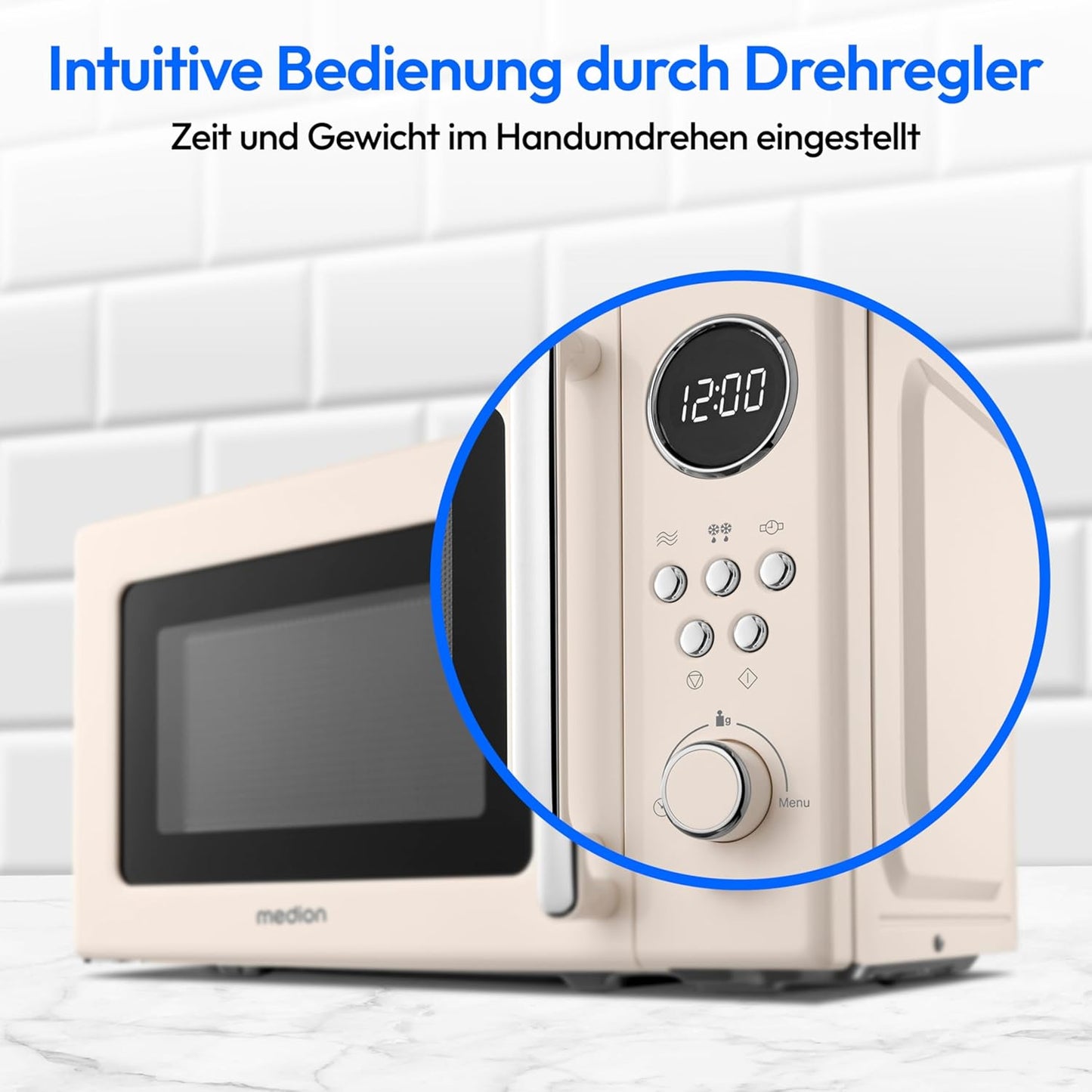 Retro Mikrowelle MD 15000, Creme