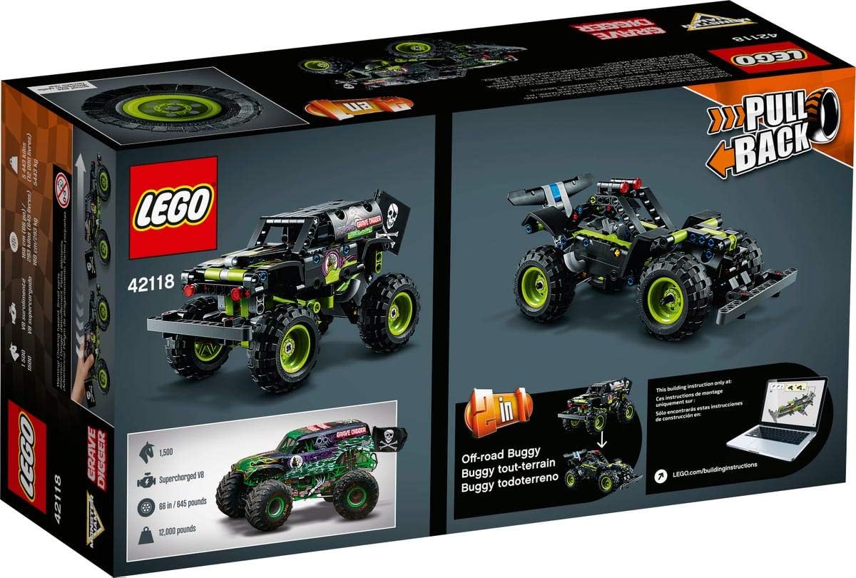 LEGO Technic Set: Monster Jam Grave Digger (42118) & Volvo Radlader (30433)