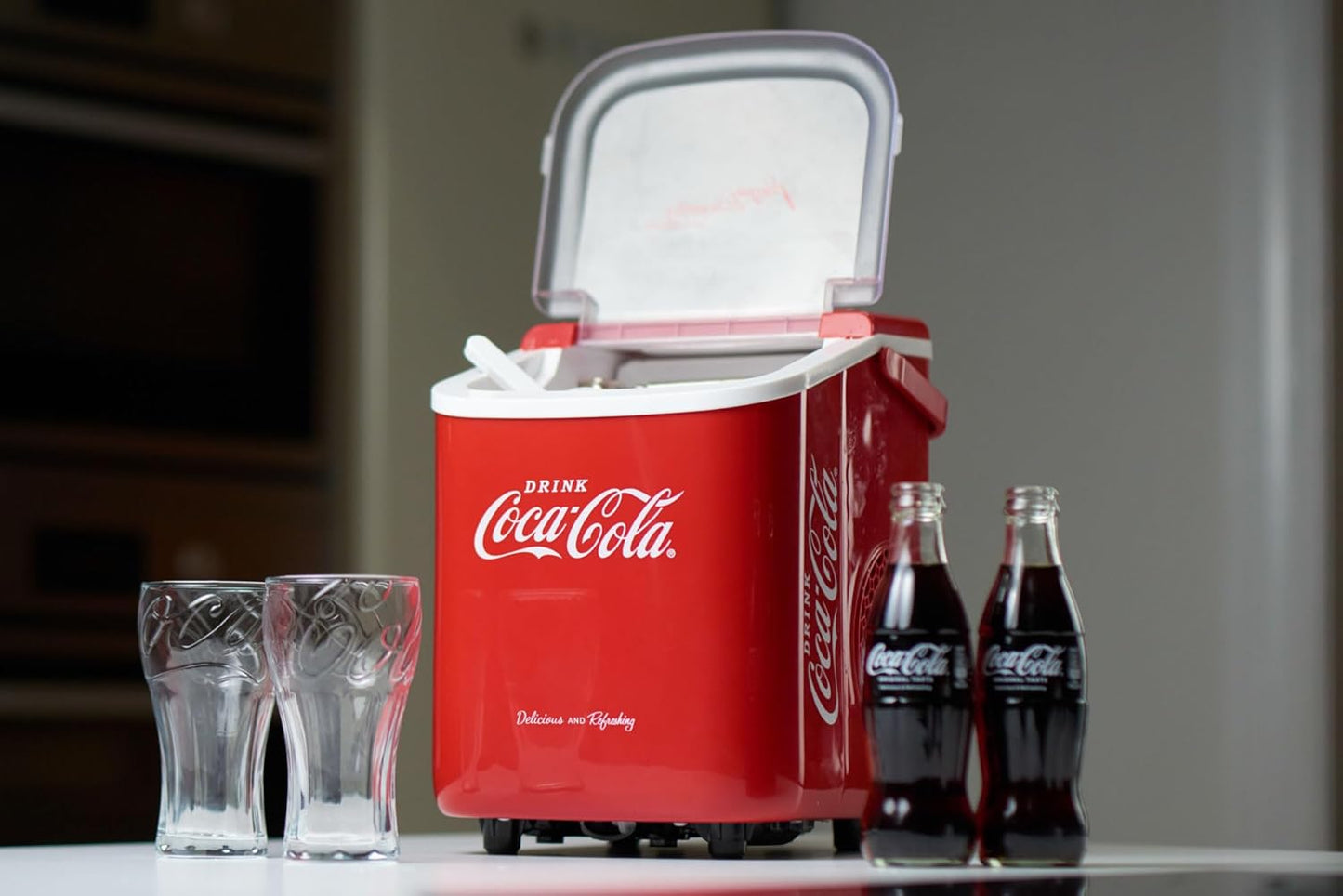 Coca Cola Retro SEB-28 CC Eiswürfelbereiter, 10 kg pro 24 h - Rot