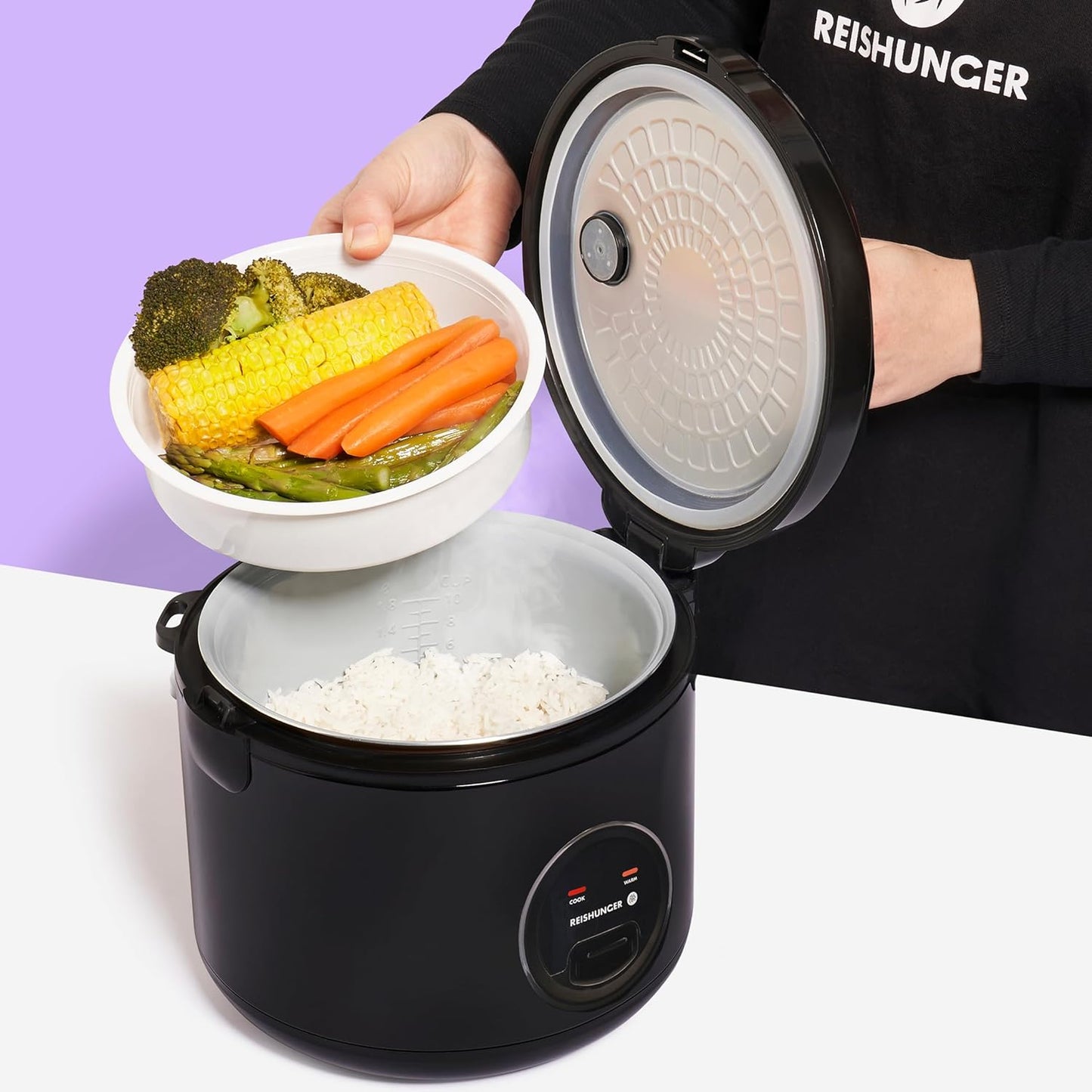 Reiskocher und Dampfgarer, 1,8L