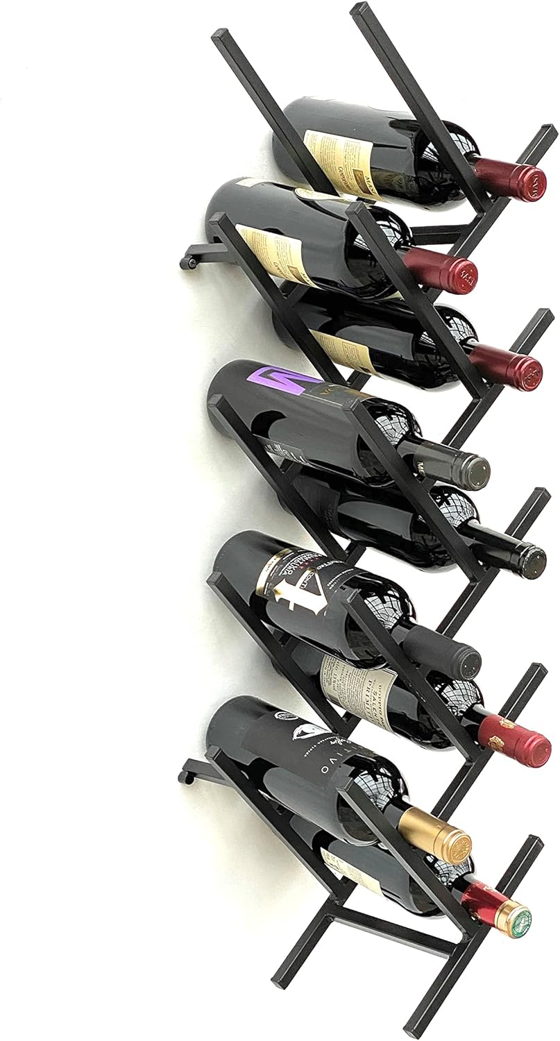 Weinregal Metall Wandhalterung für 9 Flaschen