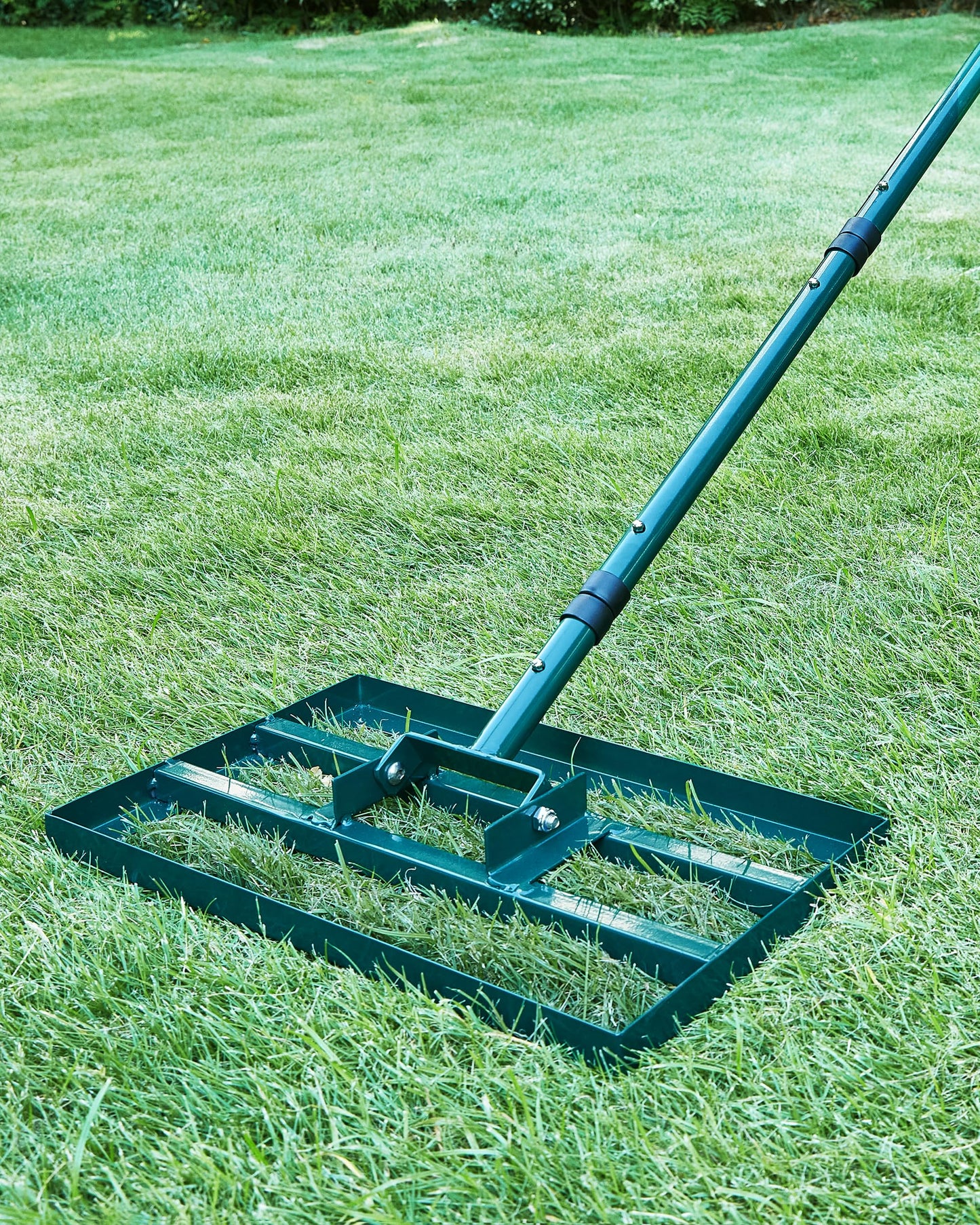 Rasen Nivellierungsrechen, 43×25cm,198cm Grün