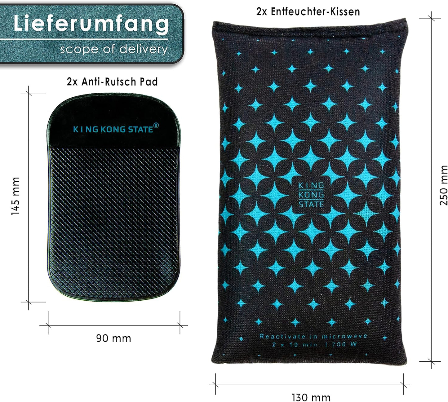 Luftentfeuchter-Kissen Set für Autos, 2