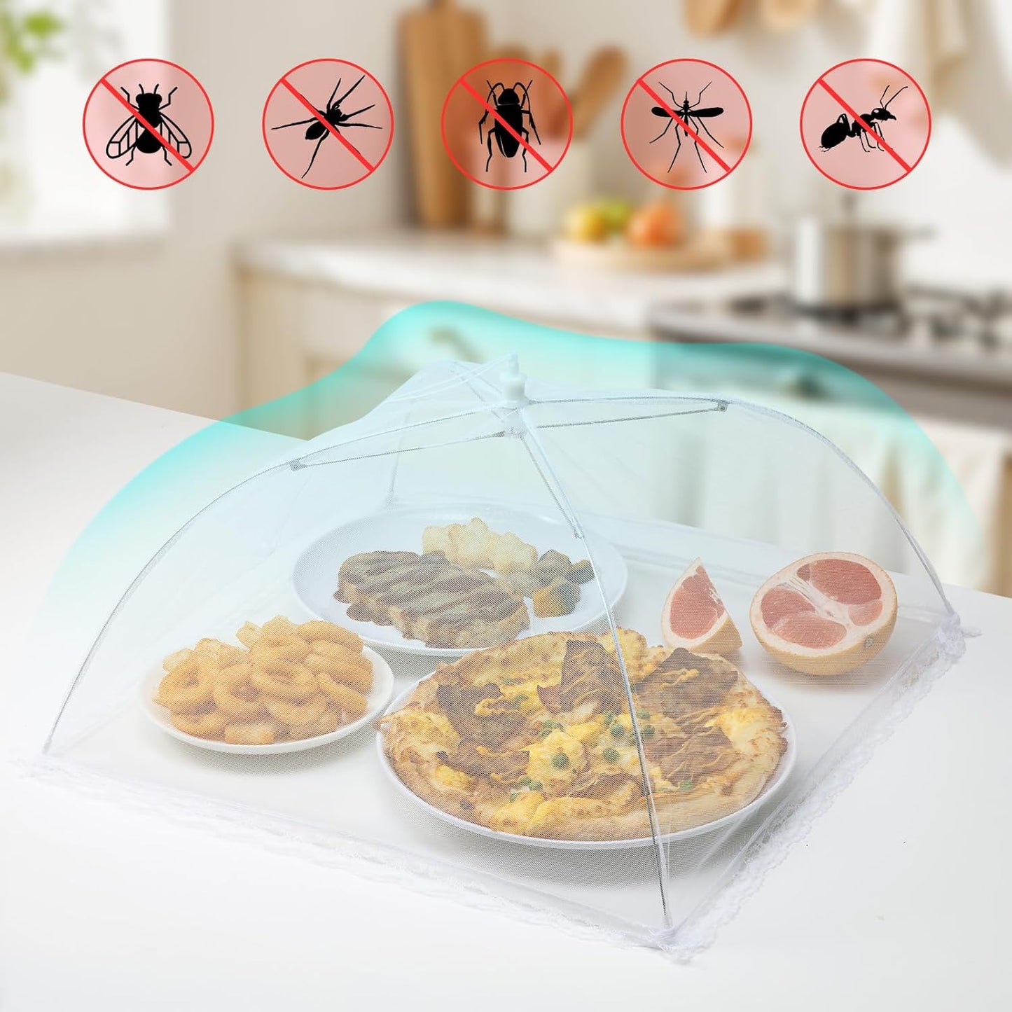 Pop-Up Lebensmittel-Abdeckhaube, 6er-Set