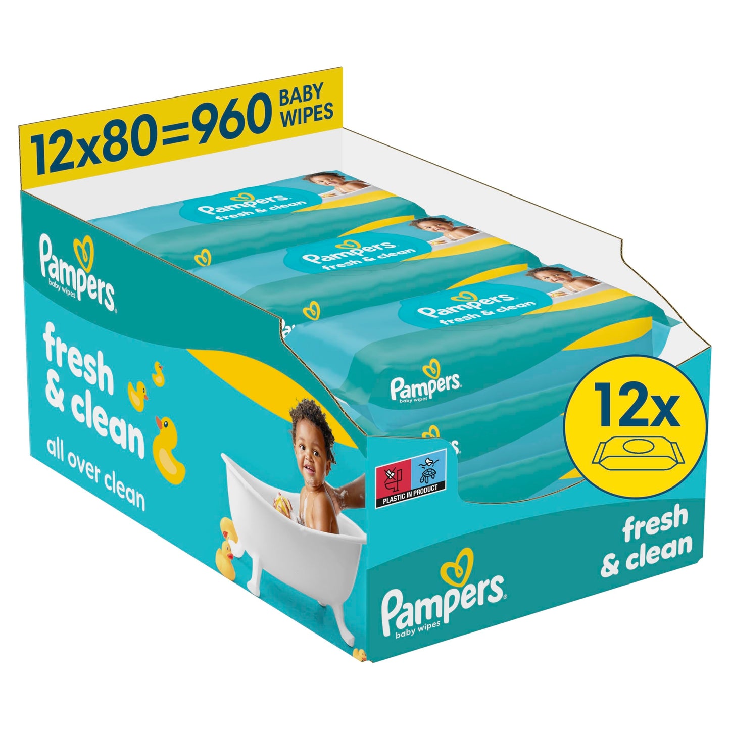 Feuchttücher Fresh Clean (960 Stück), 960 stück (1er Pack)