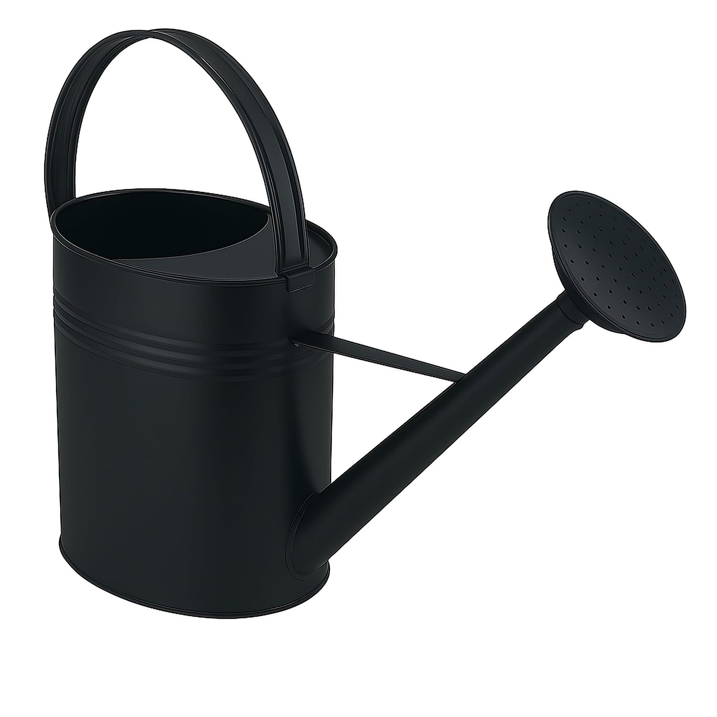 Zinkgiesskanne mit Giessbrause (10 L) feuerverzinkt, Schwarz 10 Liter