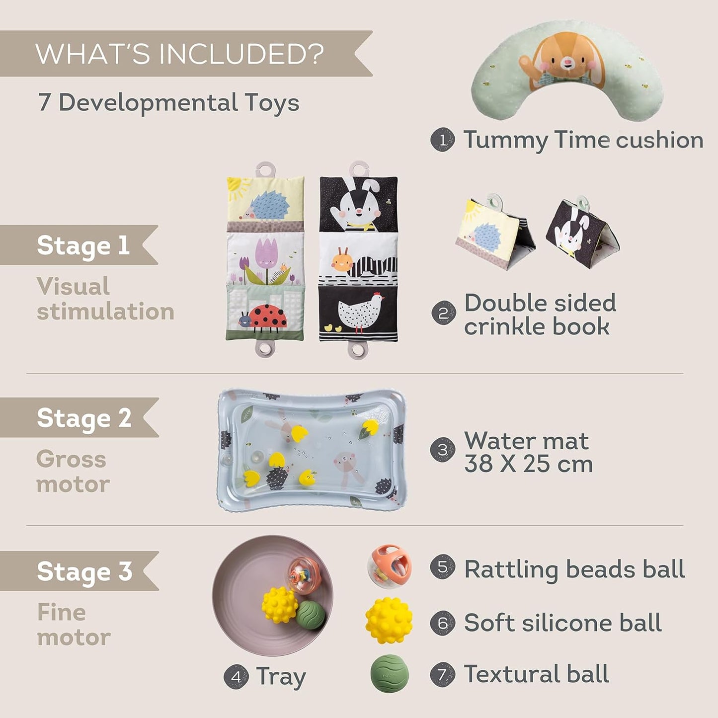 Tummy Time Spielset für Babys