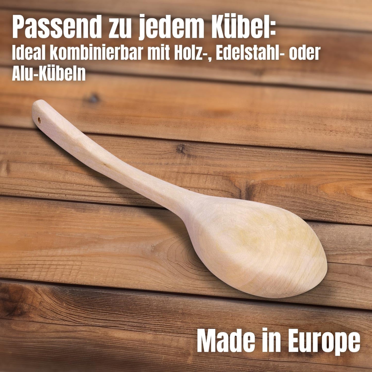 Unbehandelte und handgemachte Saunakelle