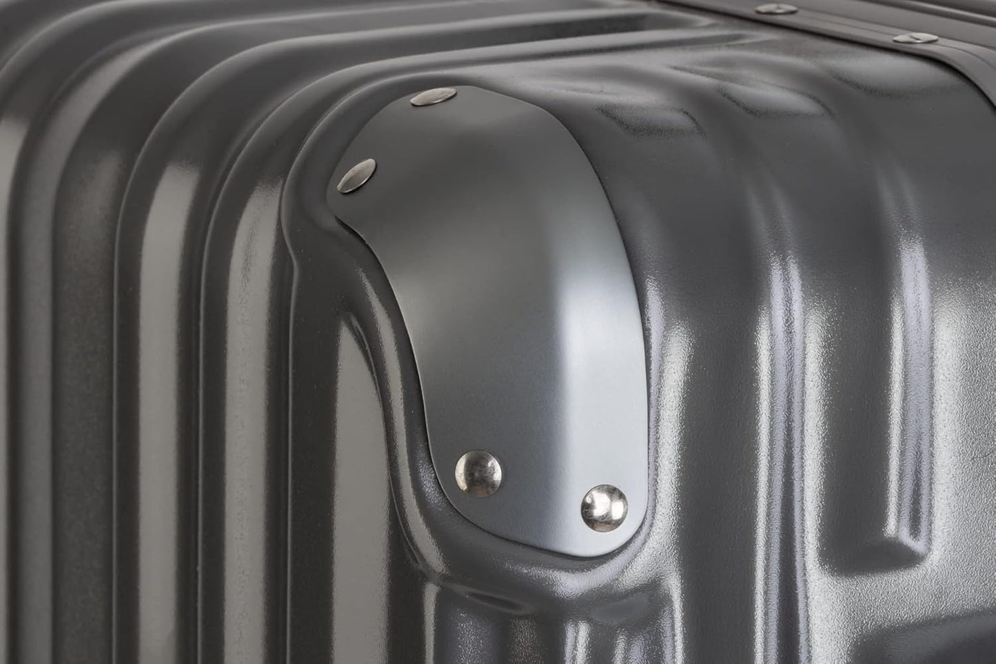 Reisekoffer mit Aluminiumrahmen und TSA-Schlössern, Grau Großer Koffer