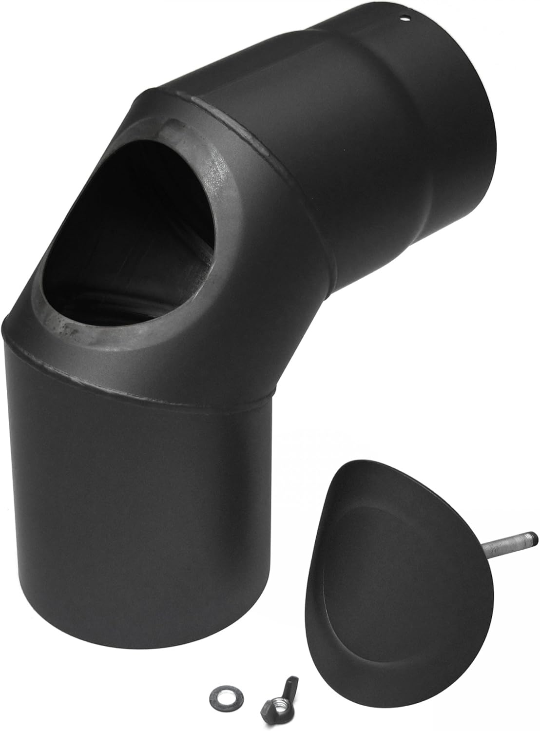 Rauchrohrbogen 150 mm mit Reinigungsöffnung (90°)