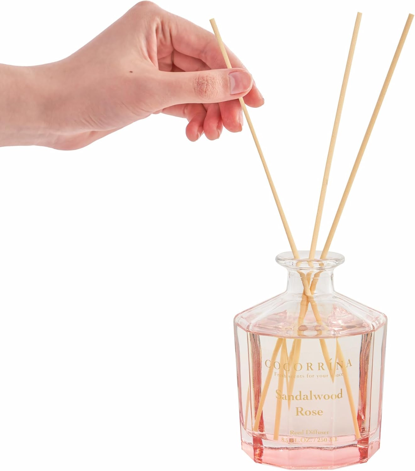 Raumduft Diffuser mit Duftstäbchen, Sandelholz Rose