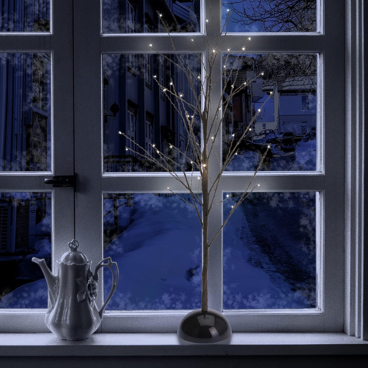 LED-Leuchtbaum mit 48 Lichtern, Baum mit Ständer - 48 Led