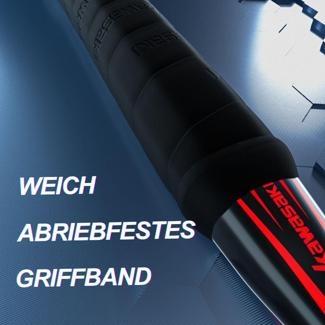 Kawasaki Profi Badminton-Schlägerset mit Zubehör, KC-081, Rot Blau