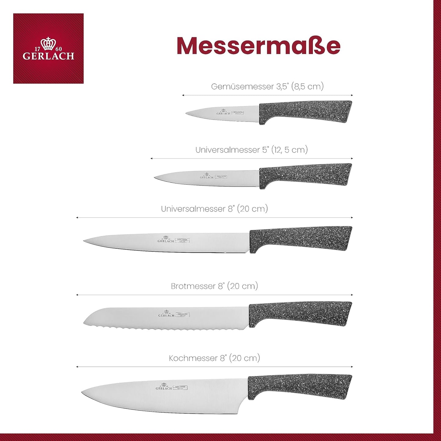 5-teiliges Messerblock-Set