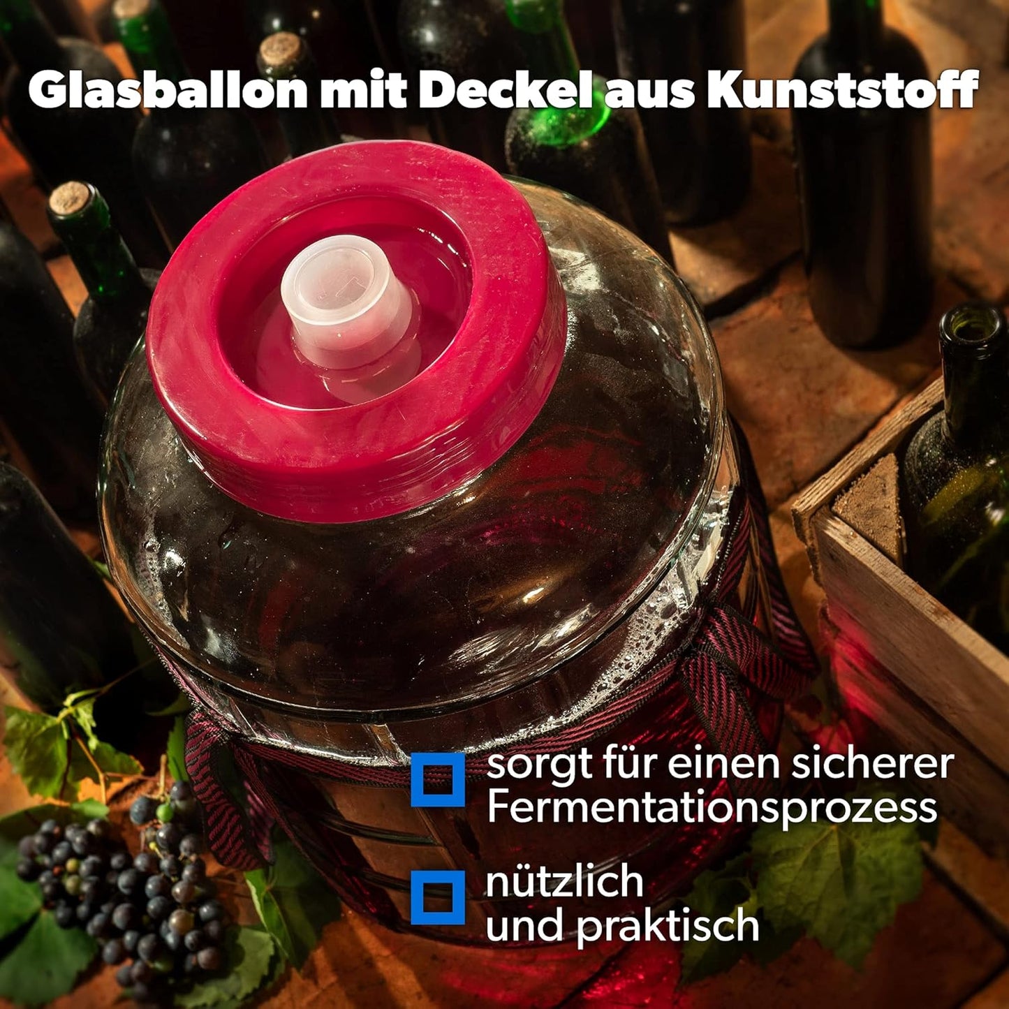 Glasgärballon, 10L