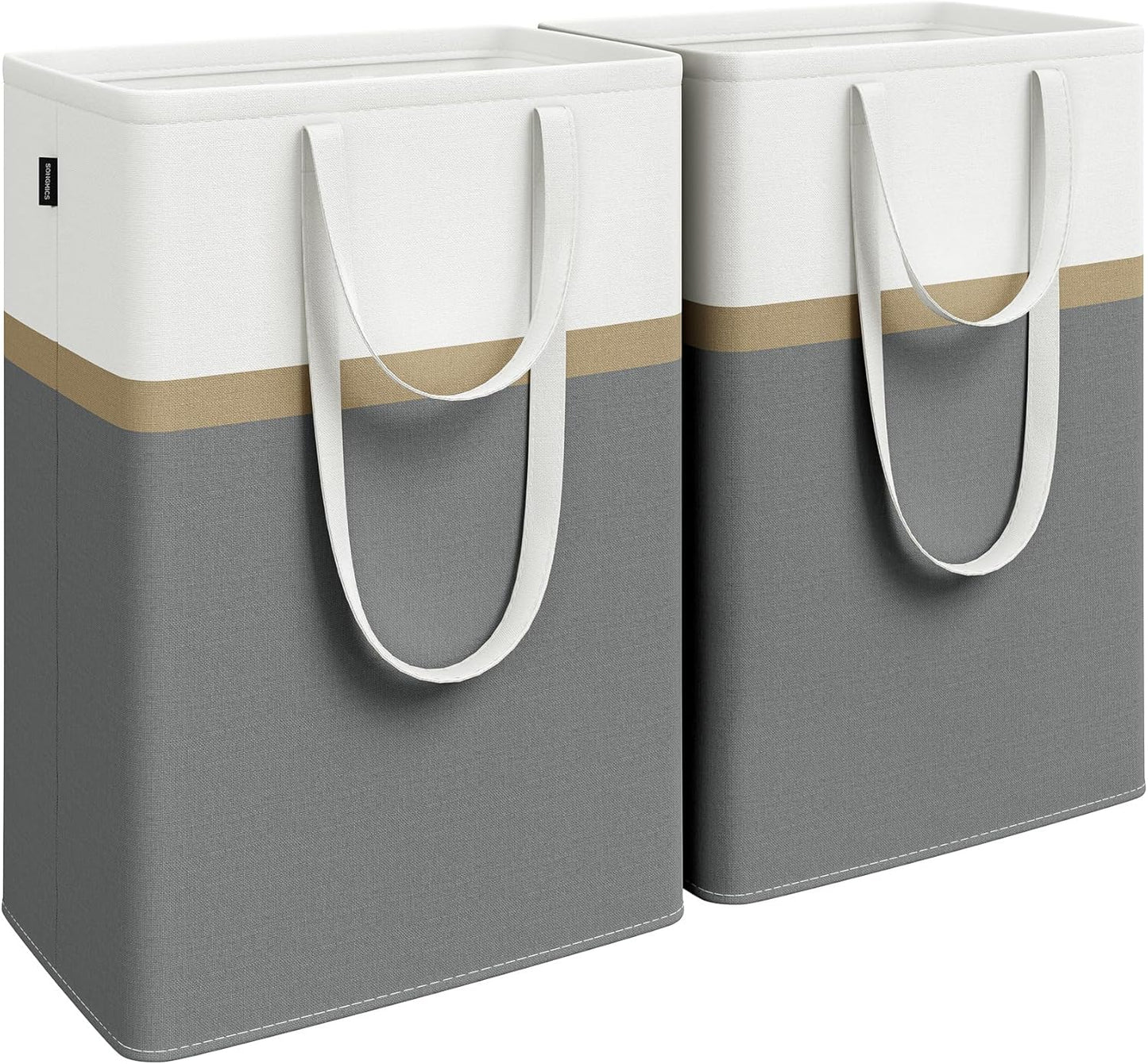 2er Set Wäschekorb, Schiefergrau 75 L