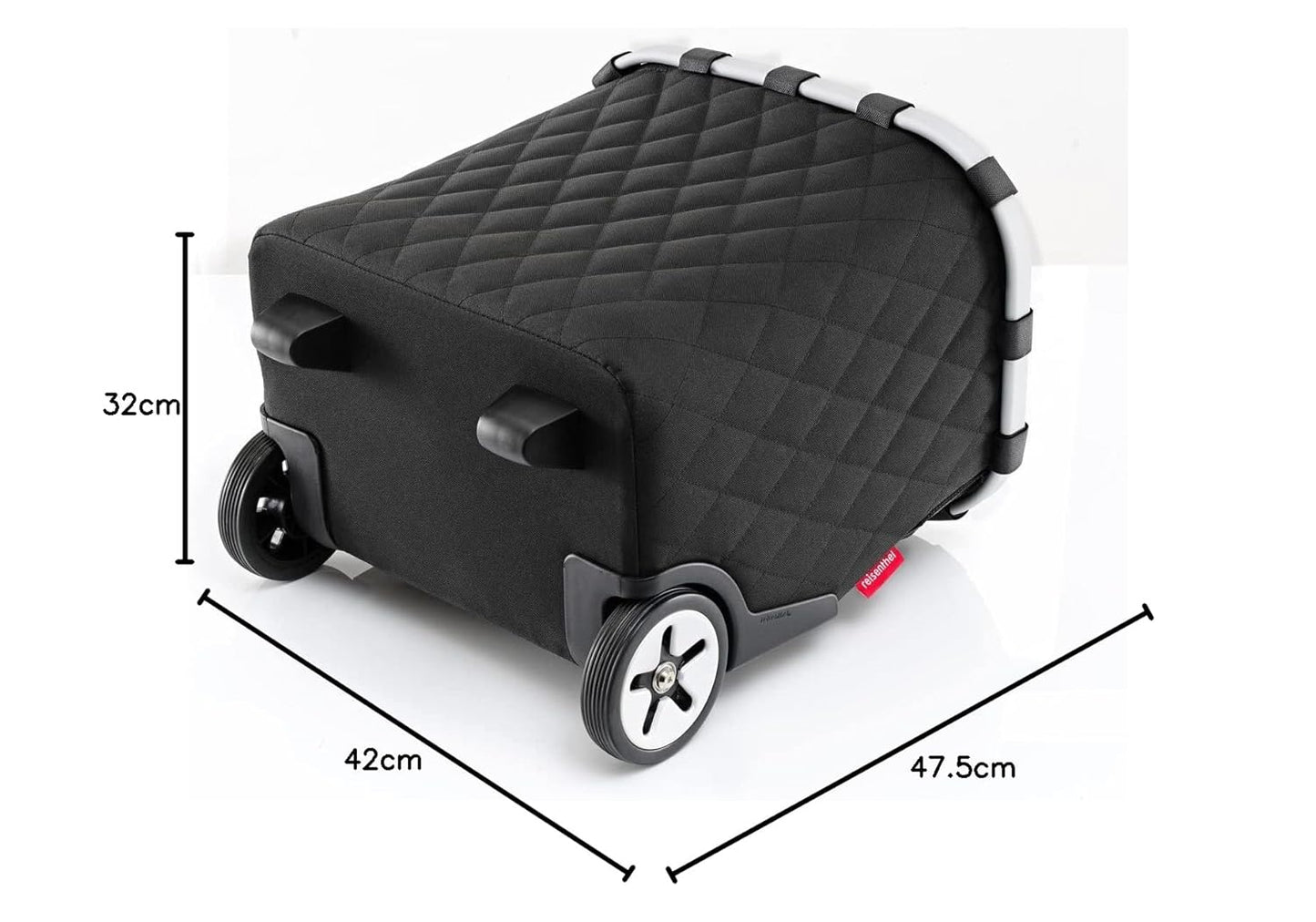 Carrycruiser - Tragbarer Einkaufstrolley, Rhombus Black