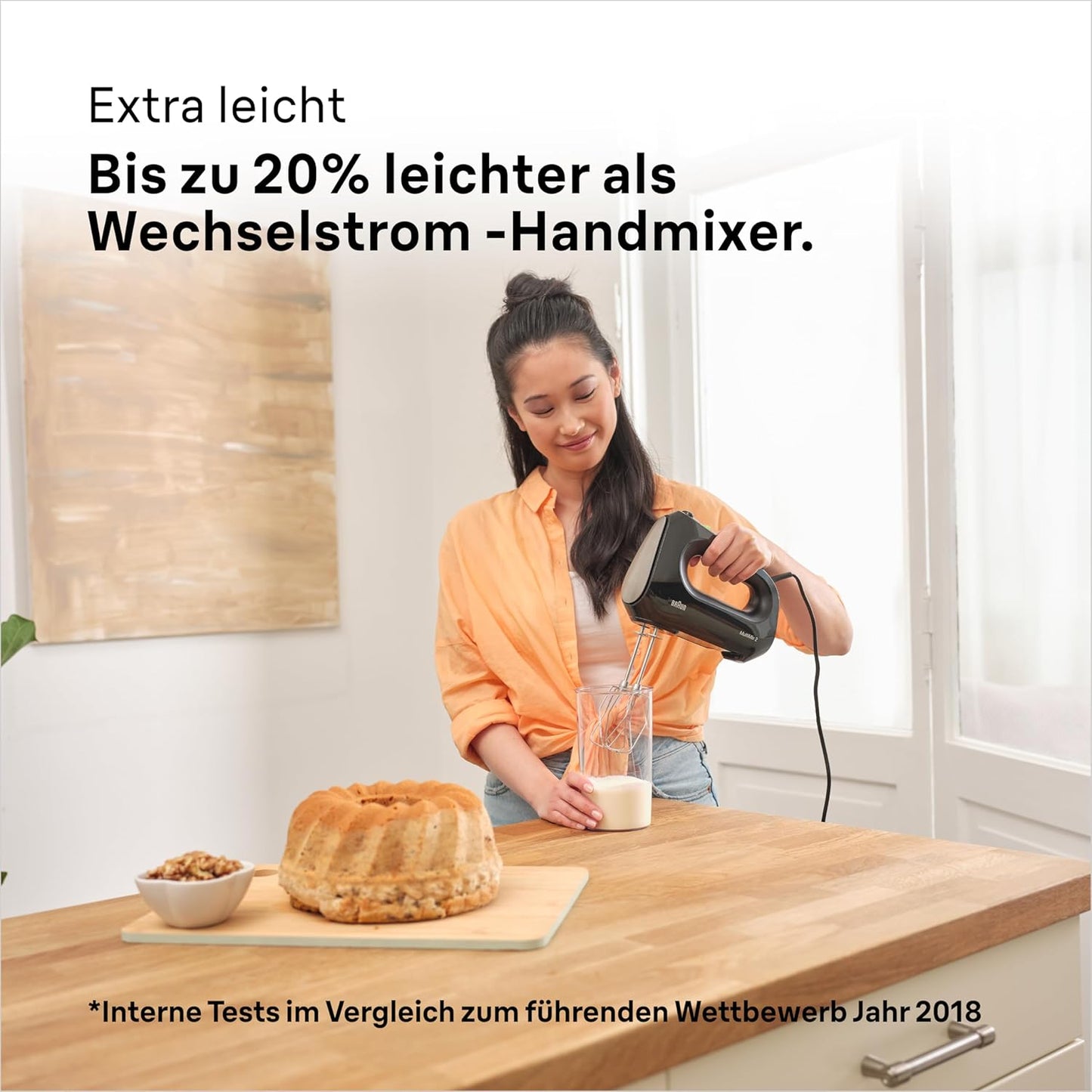 HM2110 BK Handmixer, Schwarz MultiMix 2 - inkl. Schneebesen & Knethaken