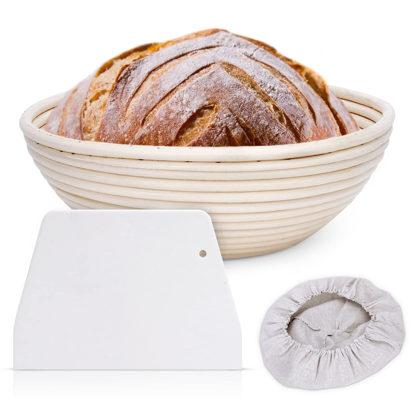 Gärkörbchen-Set, Gärkörbchen Rund 23cm