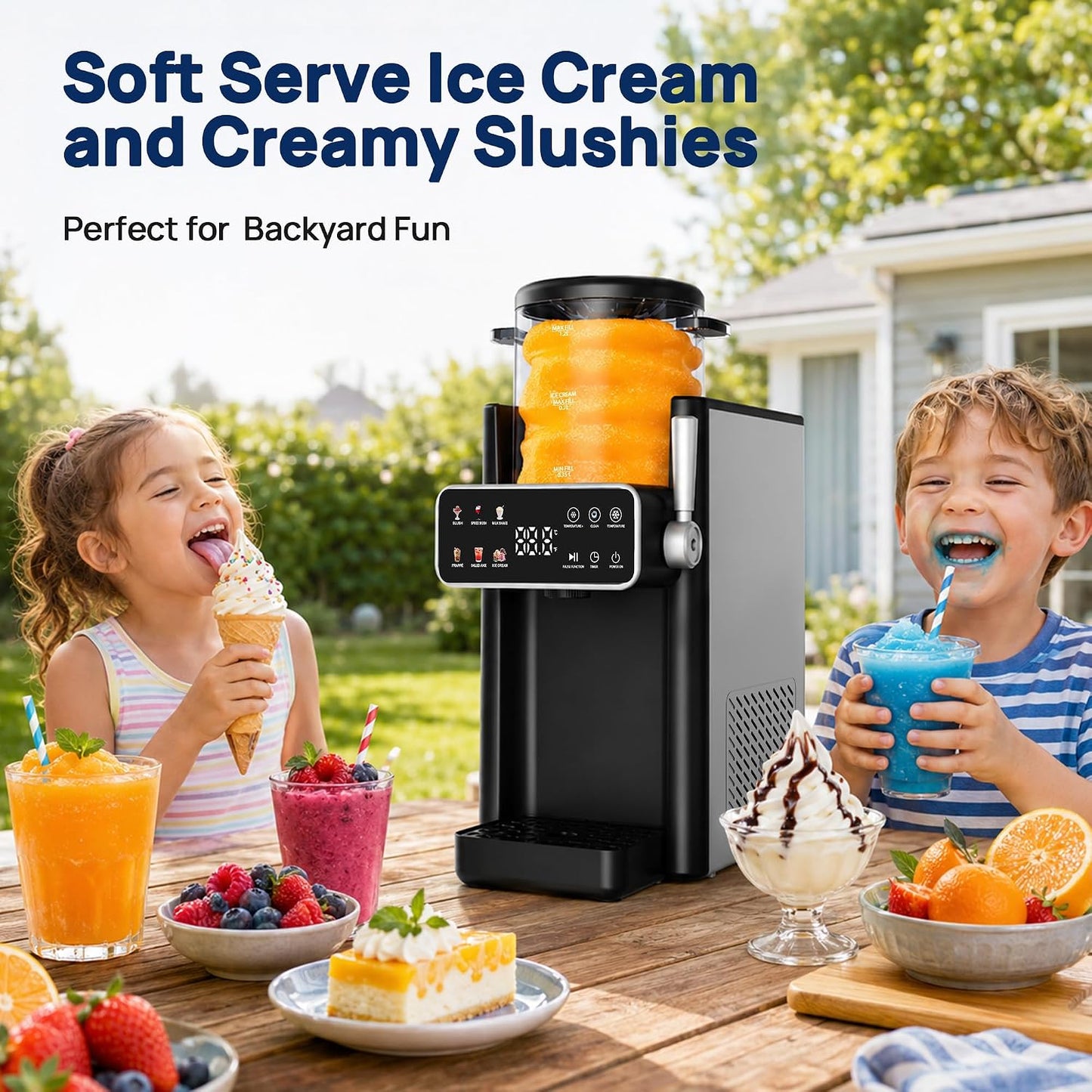 Slushie Maschine SBL-2506 mit Vorwahltimer & 6 Voreinstellungen, Black