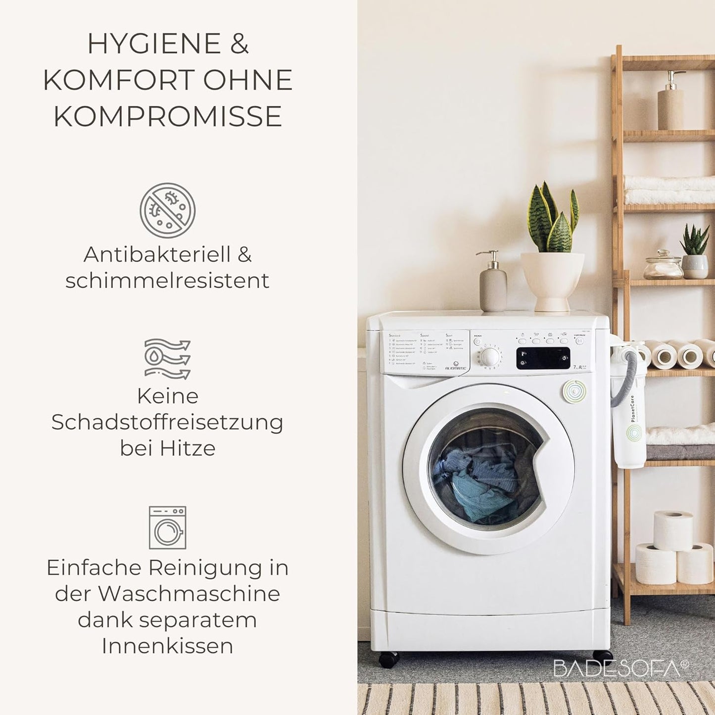Zirbenkissen für Sauna, Klein Anthrazit