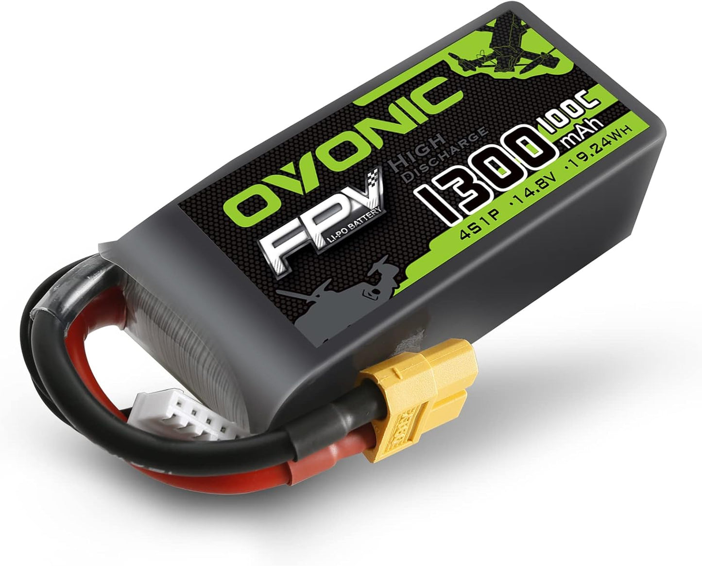 4S Lipo Akku 14.8V 1300mAh für FPV Drohnen, 1 pcs