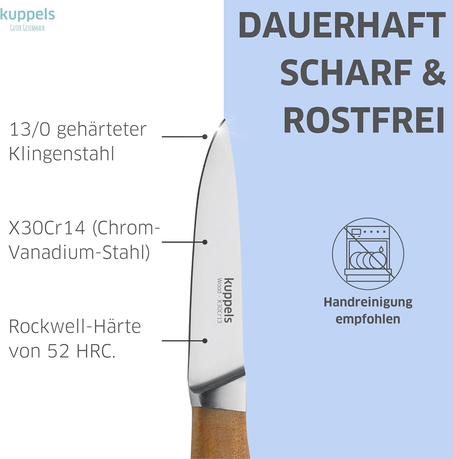 WOOD Küchenmesser, Küchenmesserset 2tlg.
