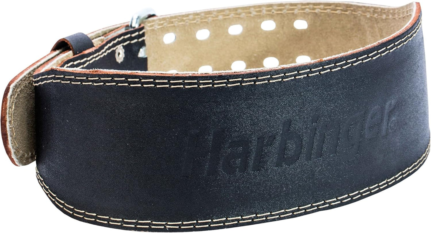 Gepolsterter Gewichthebergürtel für Krafttraining, S Schwarz