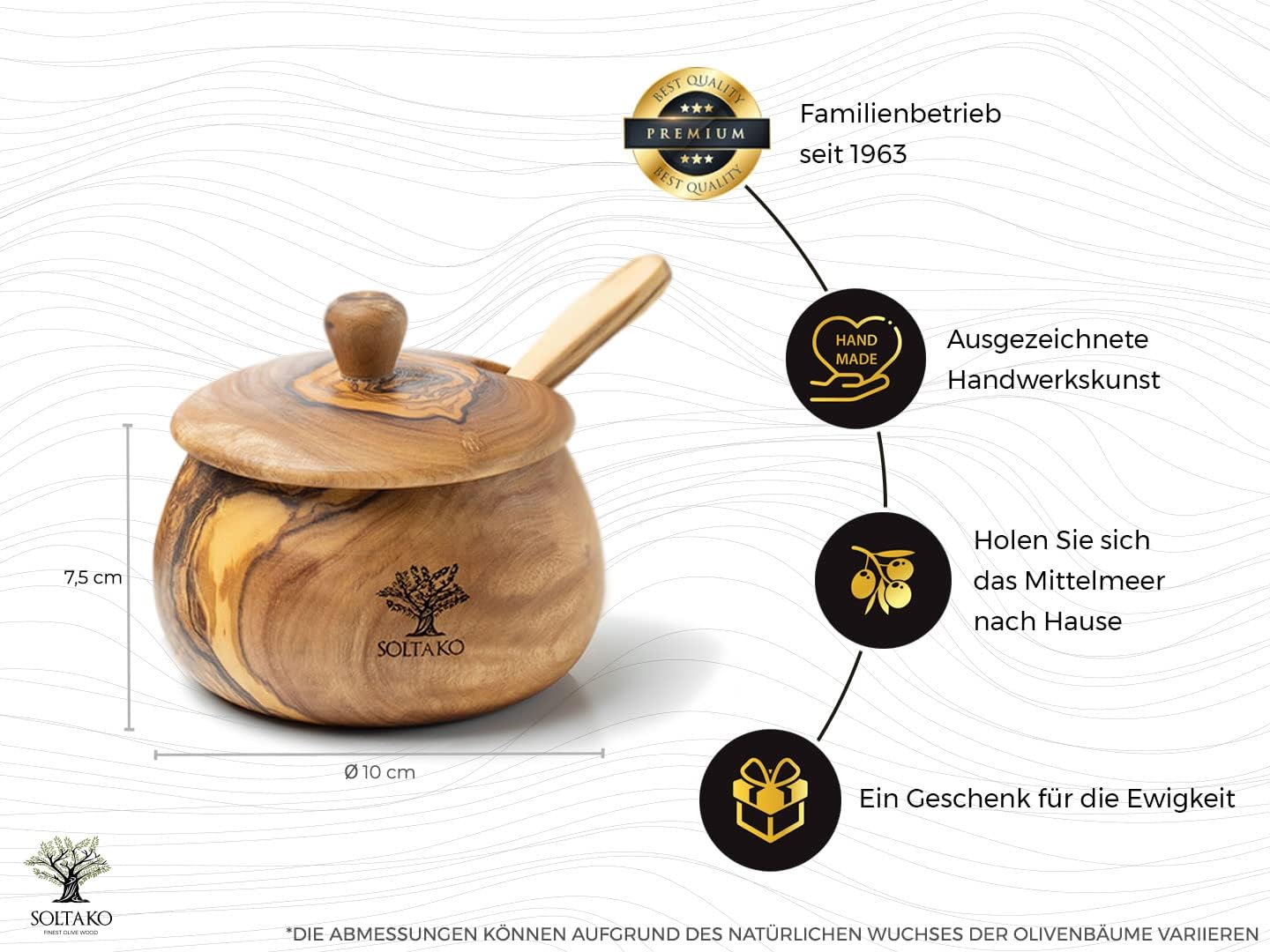 Salz- & Zuckerdose mit Löffel, Mit Löffel