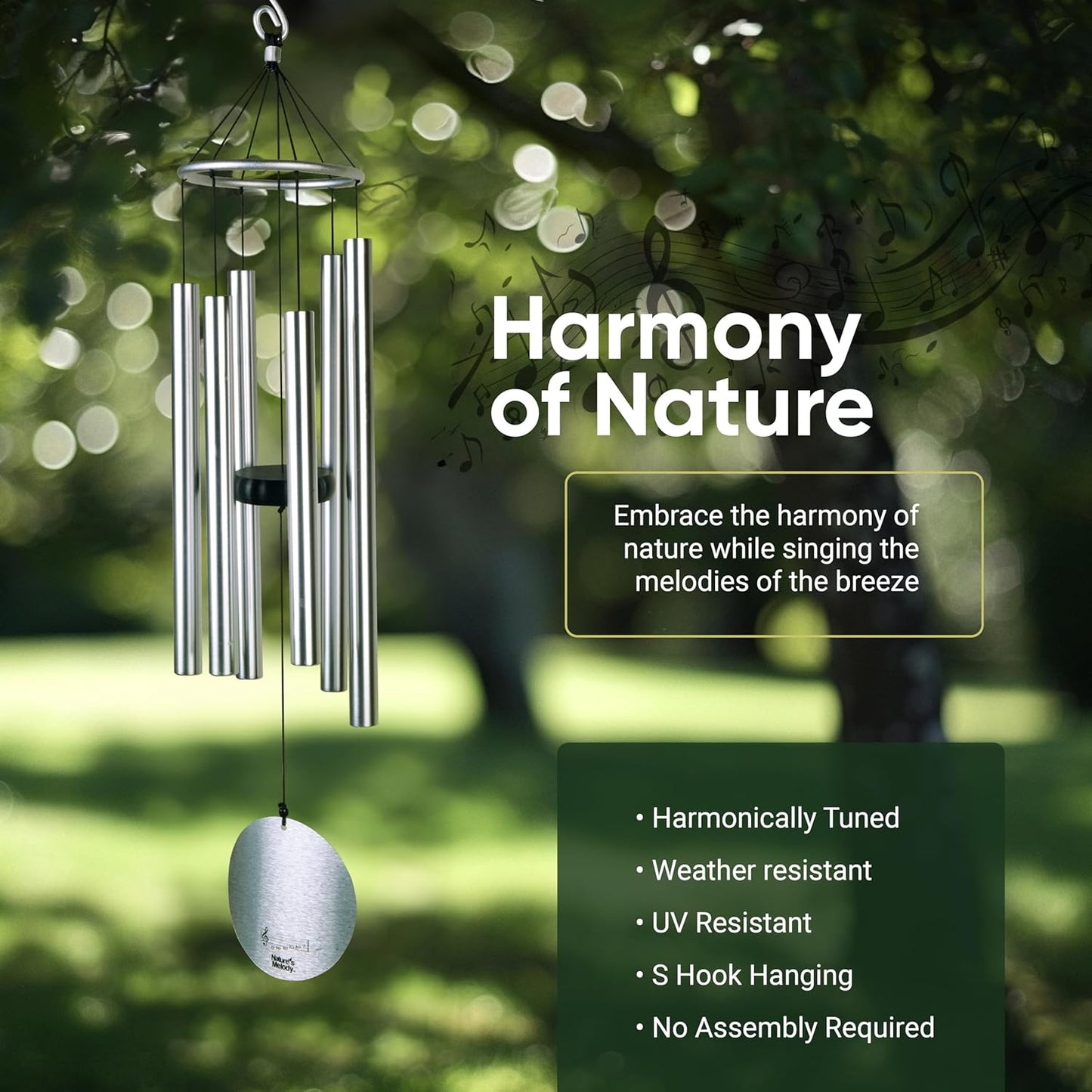 Windspiel Aureole Tunes 36 Aluminium 91 cm, 91,4 cm (36 zoll) Silber
