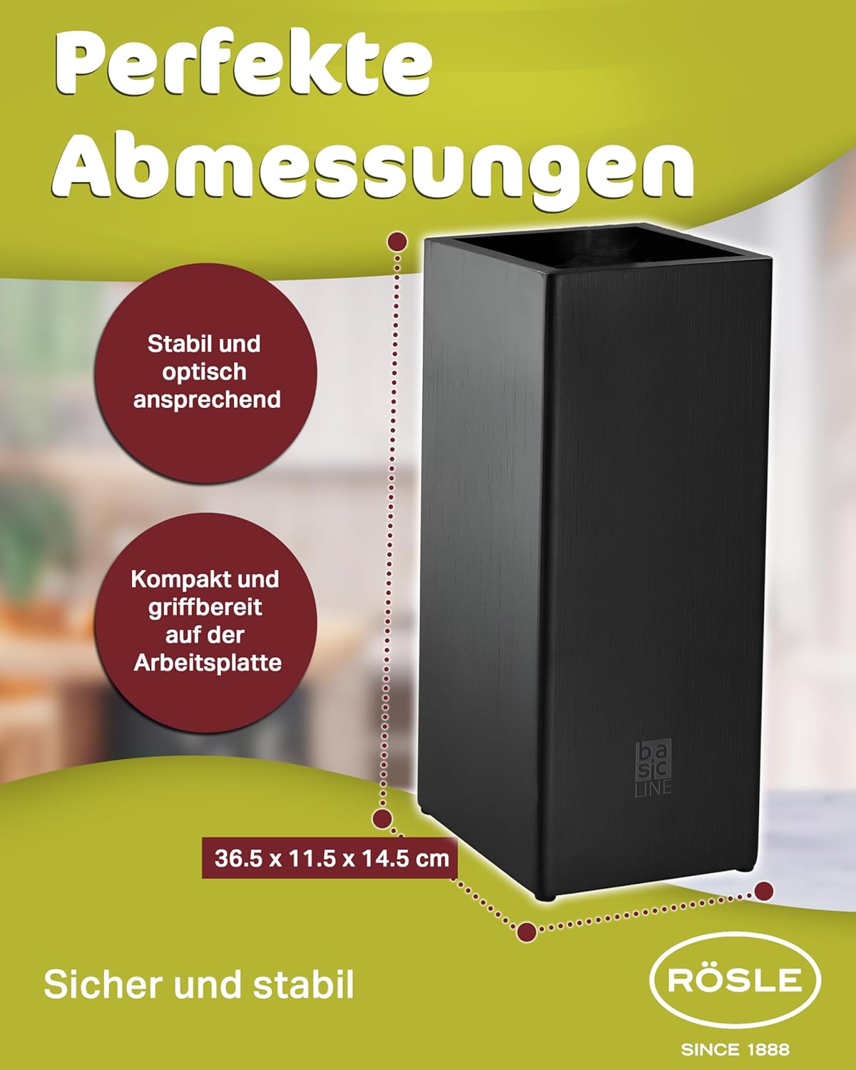 Bürsten-Messerblock mit Messerset