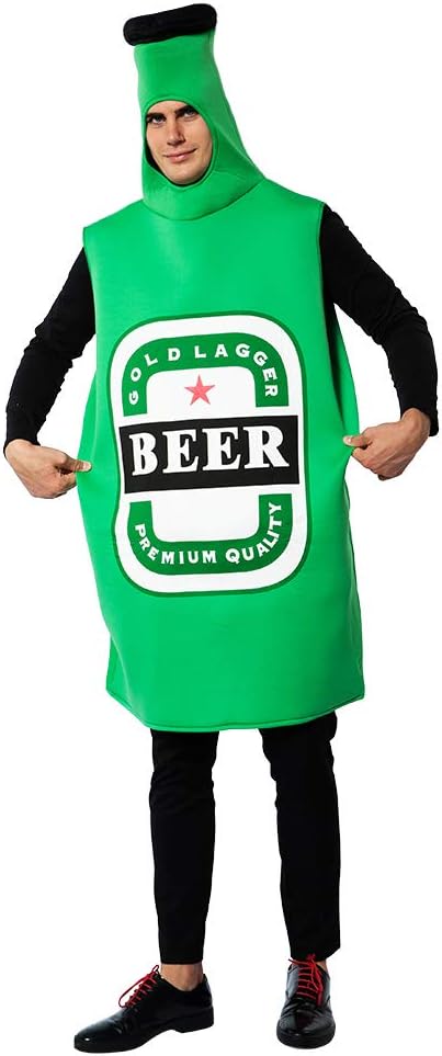 Bierflaschen-Kostüm für Erwachsene, Bierflaschenkostüm Einheitsgröße