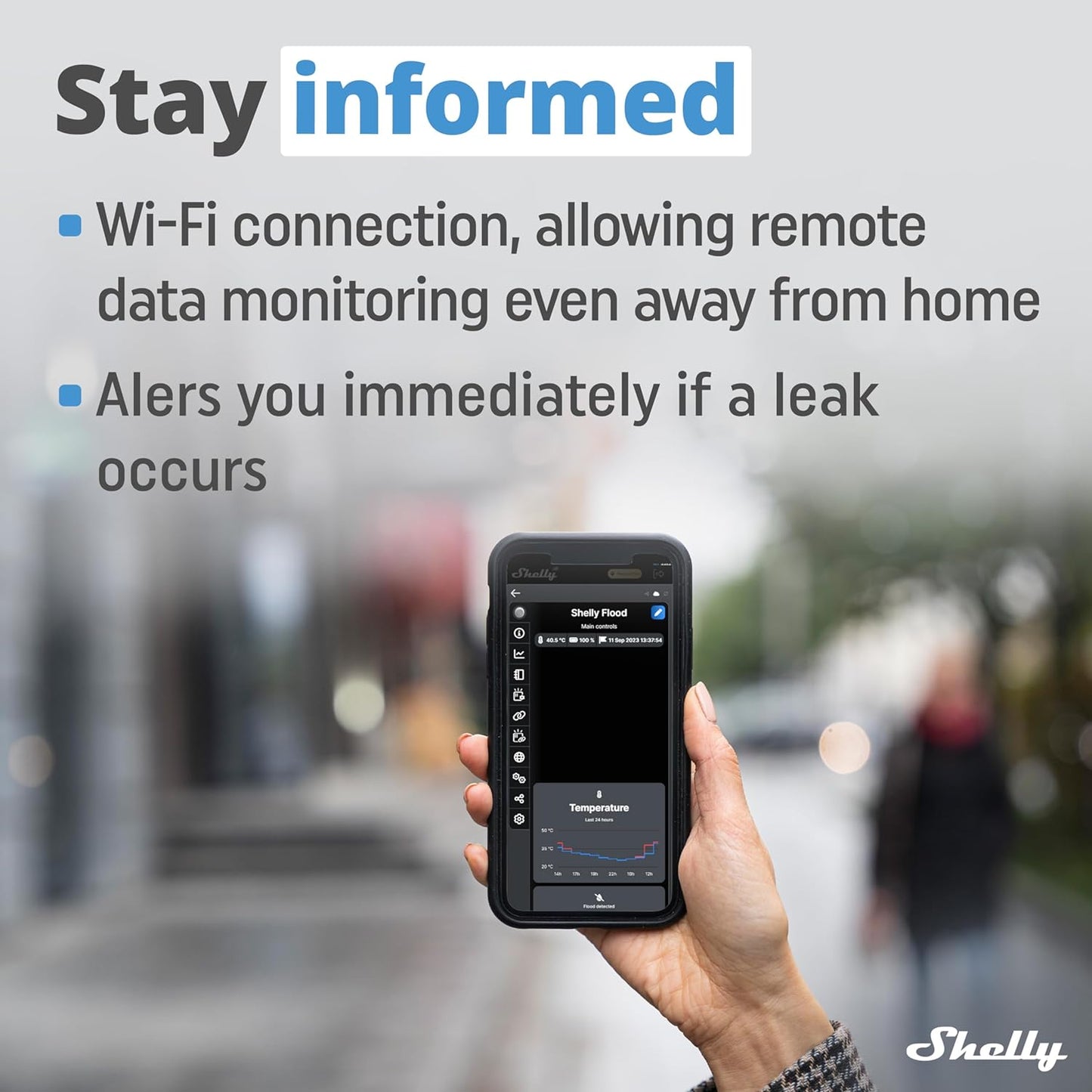 Flood WiFi-Flood & Temperatur Sensor, Single