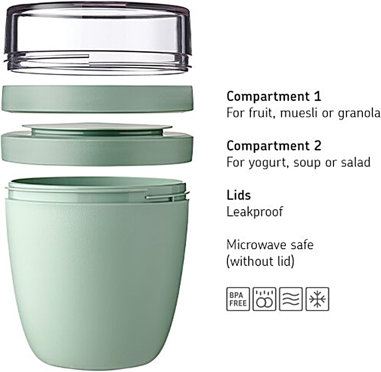 Müslibecher To Go, Keine Personalisierung Original Nordic Blue