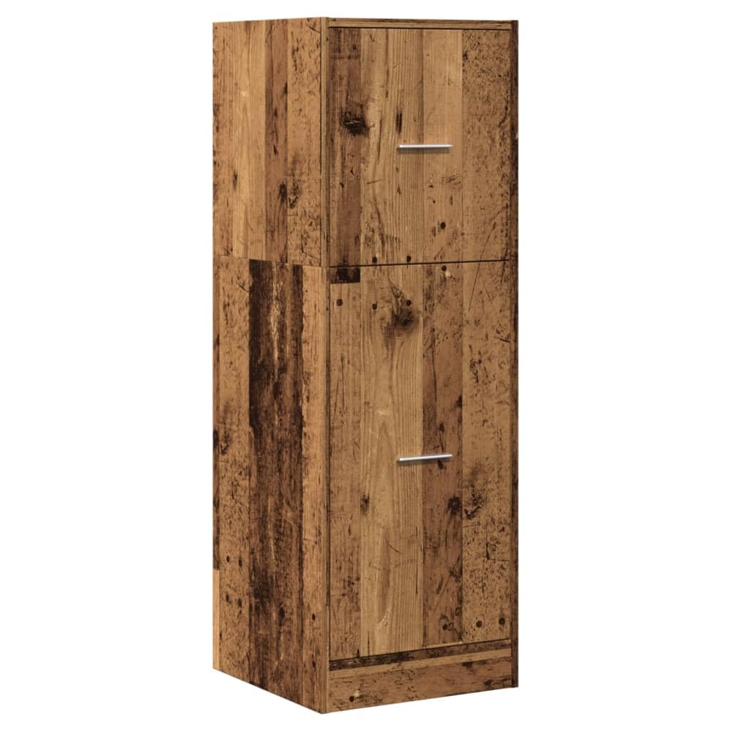 Apothekerschrank mit Ausziehfächern, Altholz 40 x 41 x 118 cm